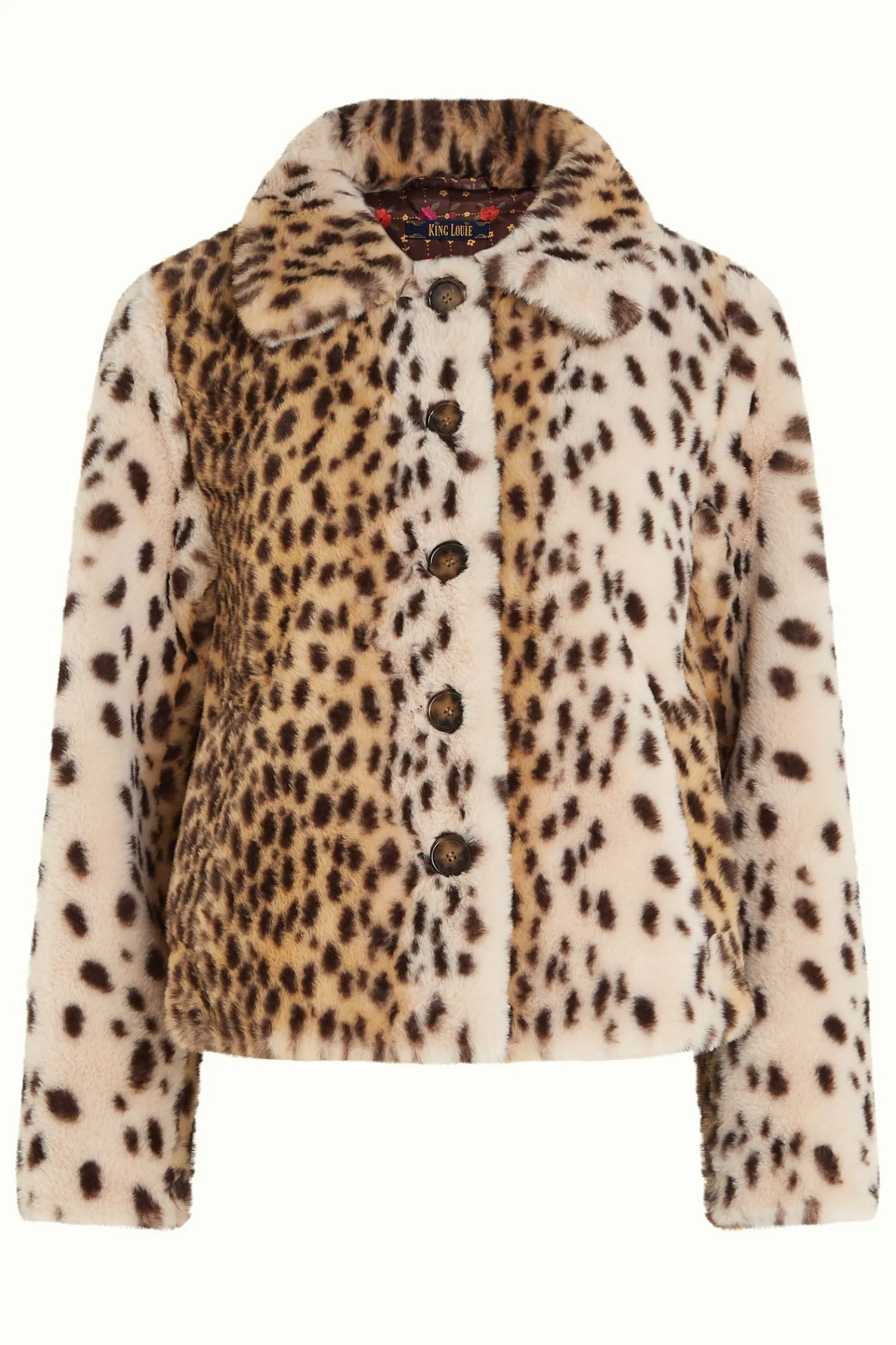 Anais Coat Cheetah Fur