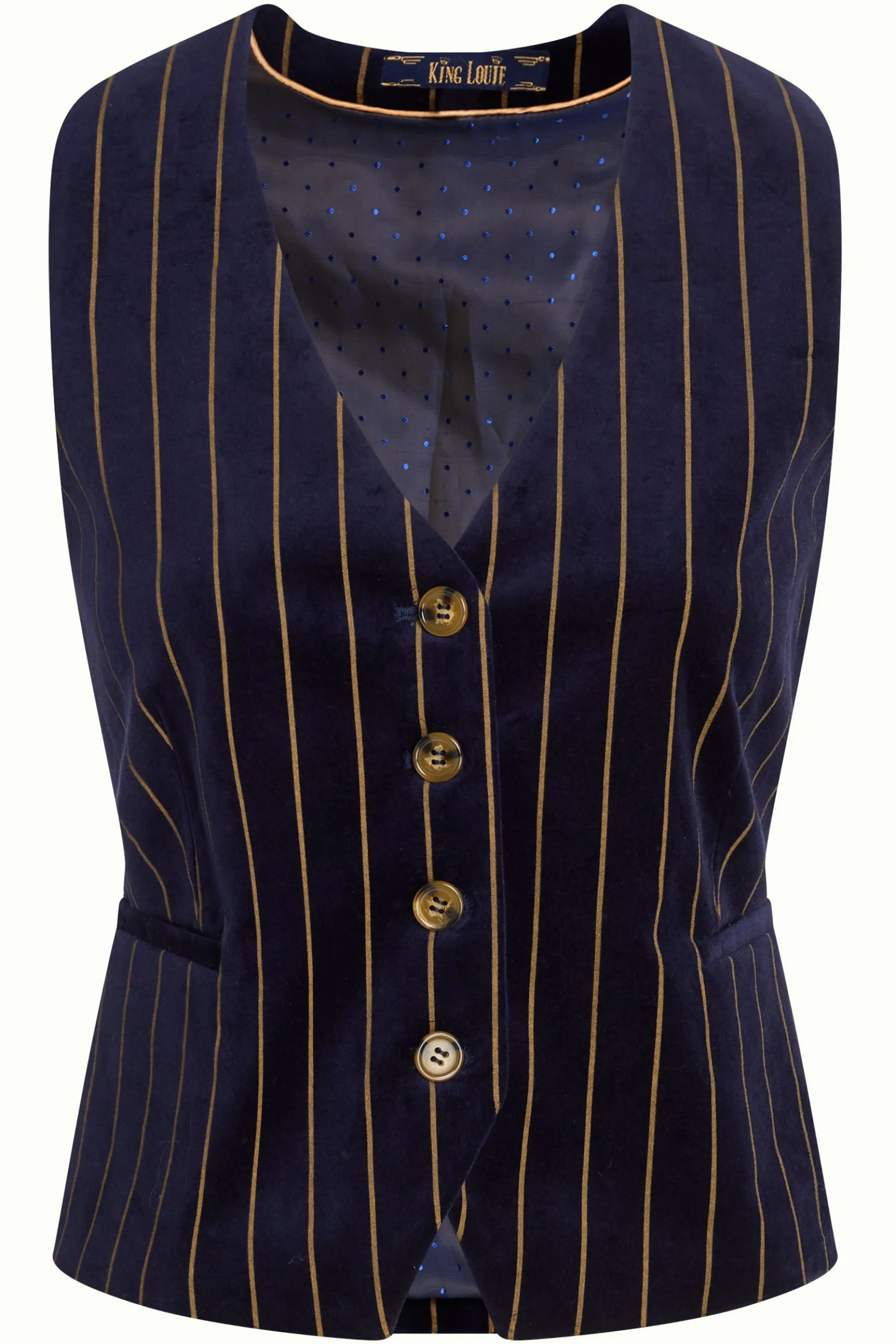 Bianca Gilet Pinstripe