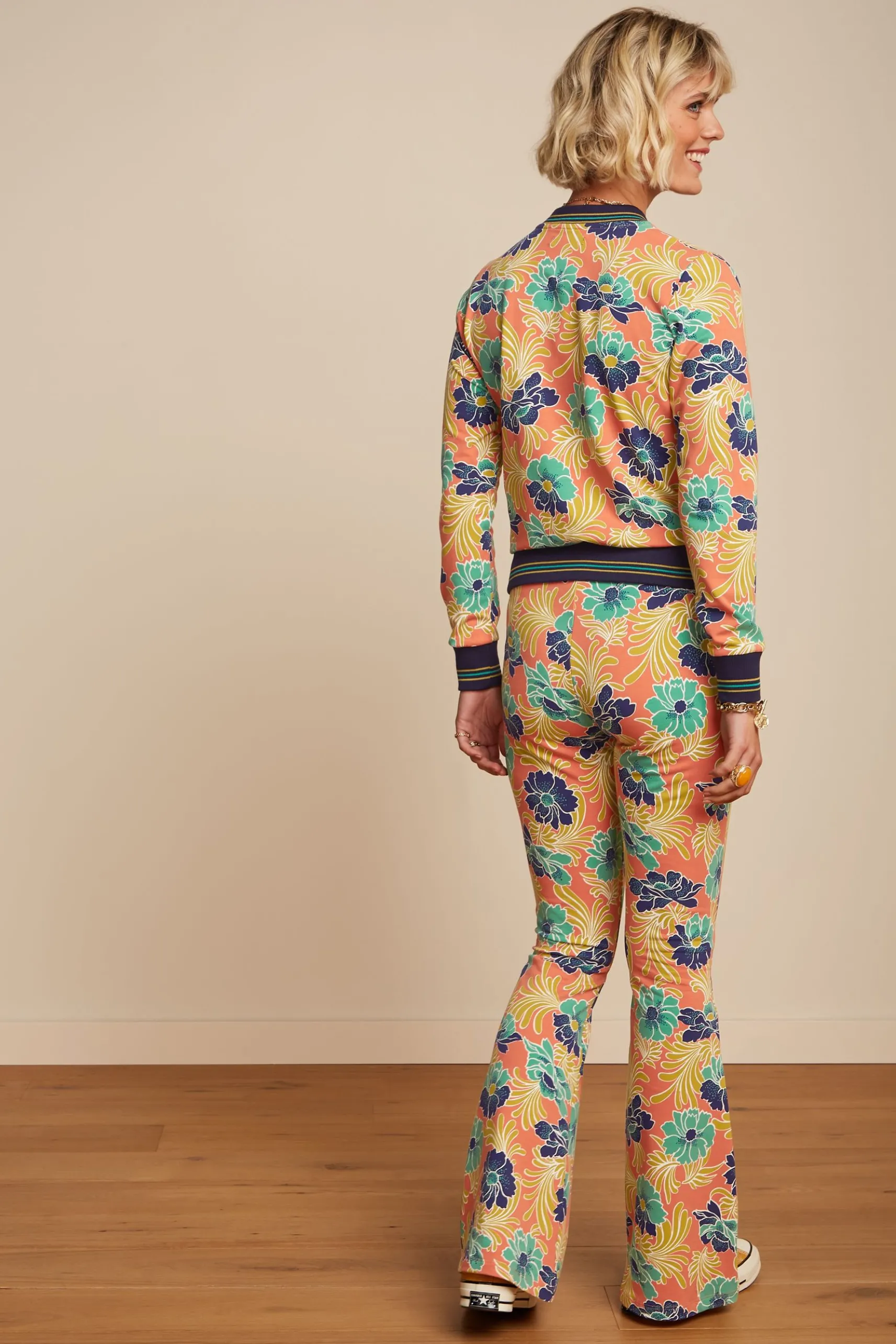 Border Flared Pants Lake