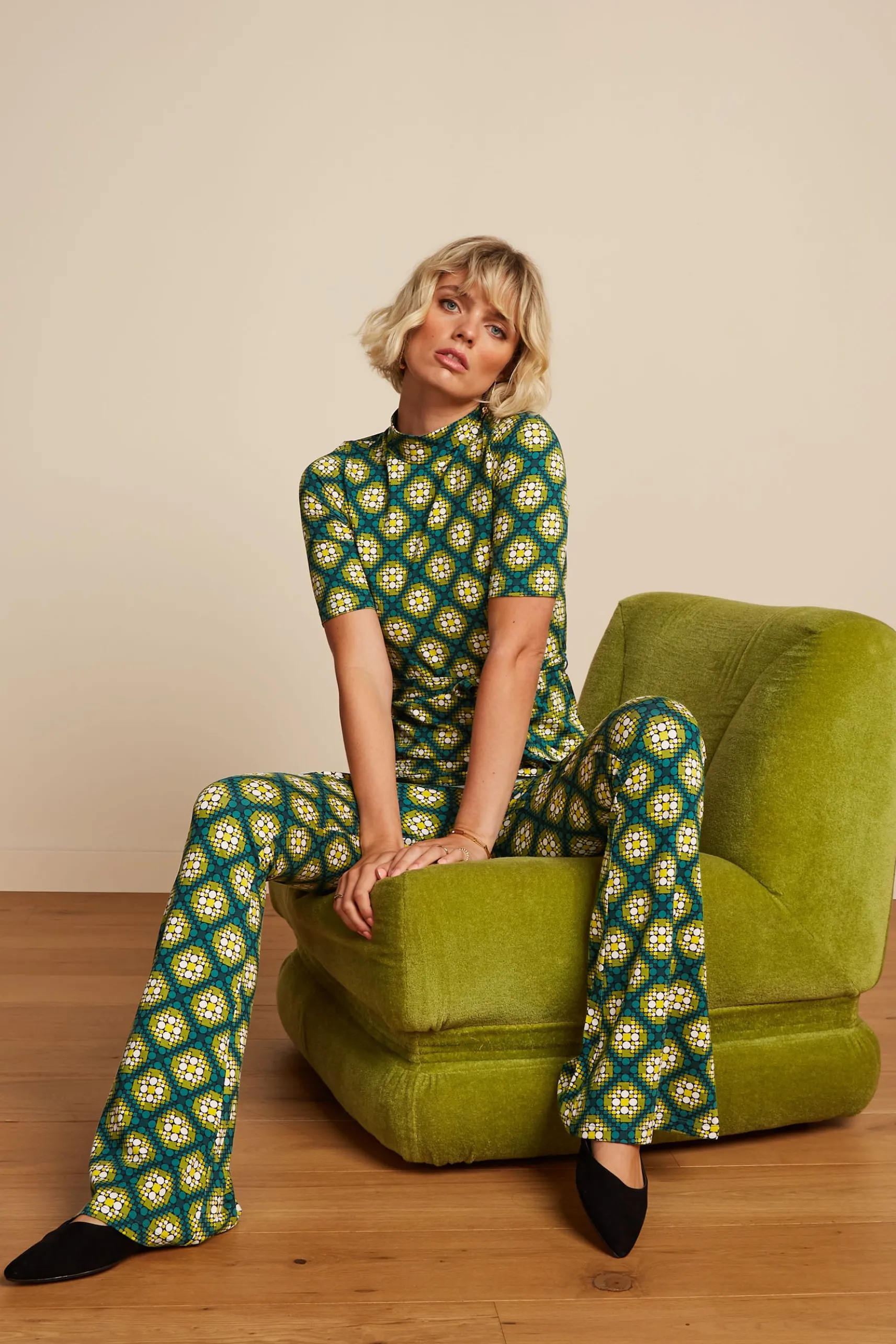 Border Flared Pants Kirby