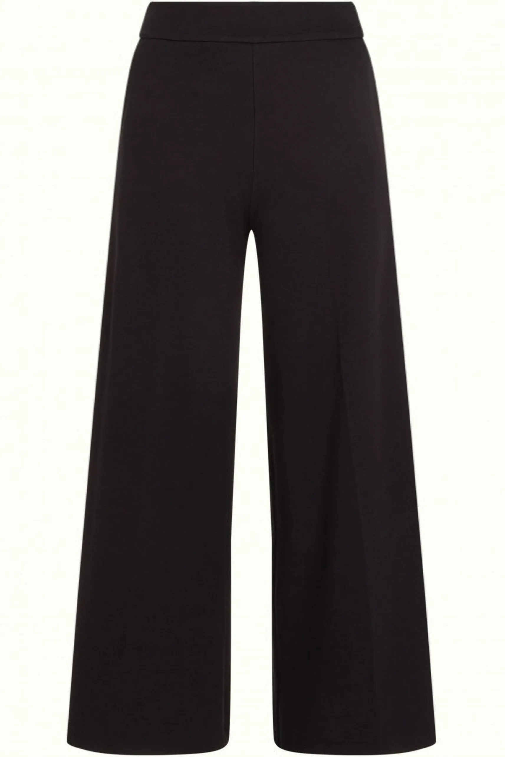 Border Palazzo Cropped Pants Milano Crepe