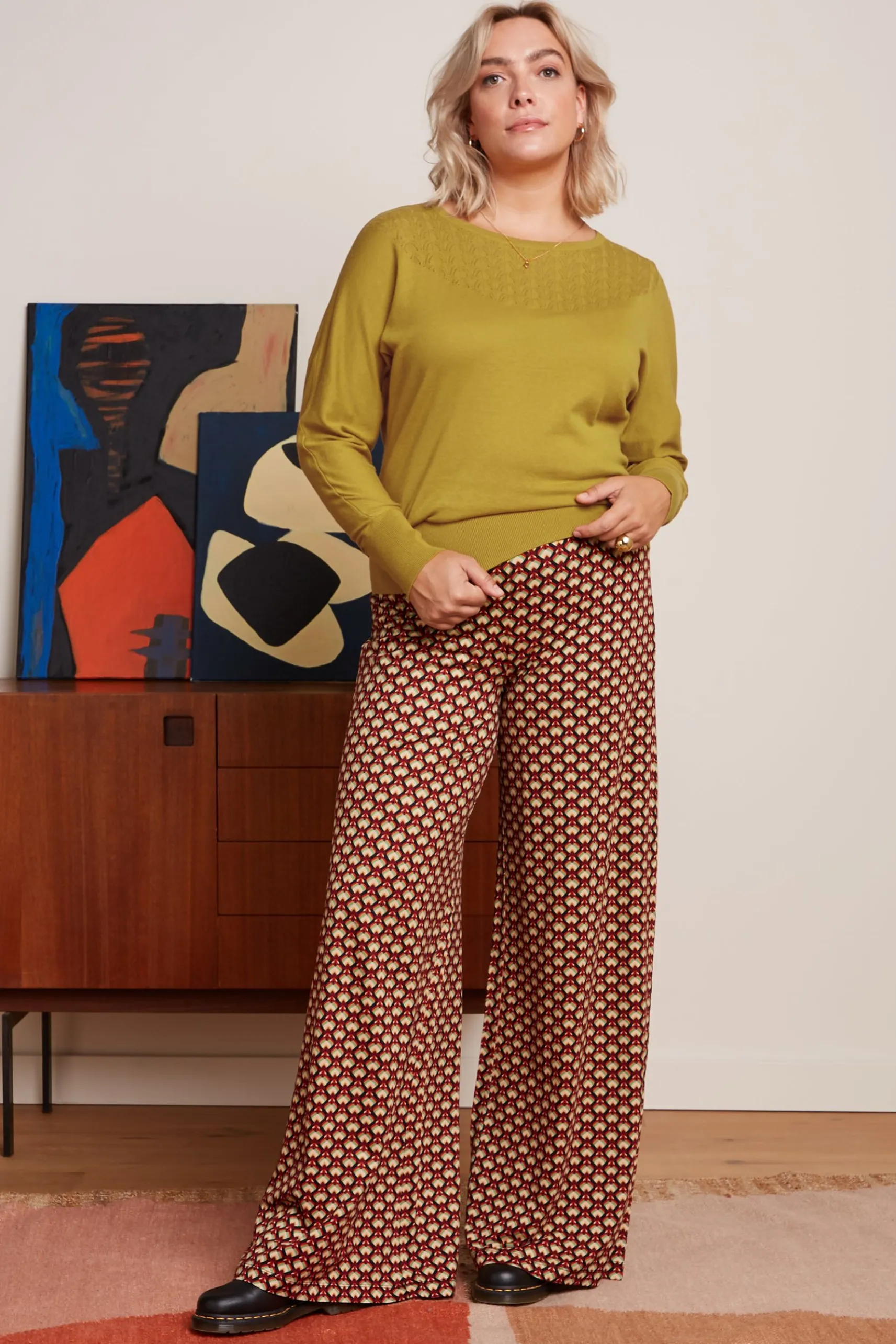 Border Palazzo Pants Valet