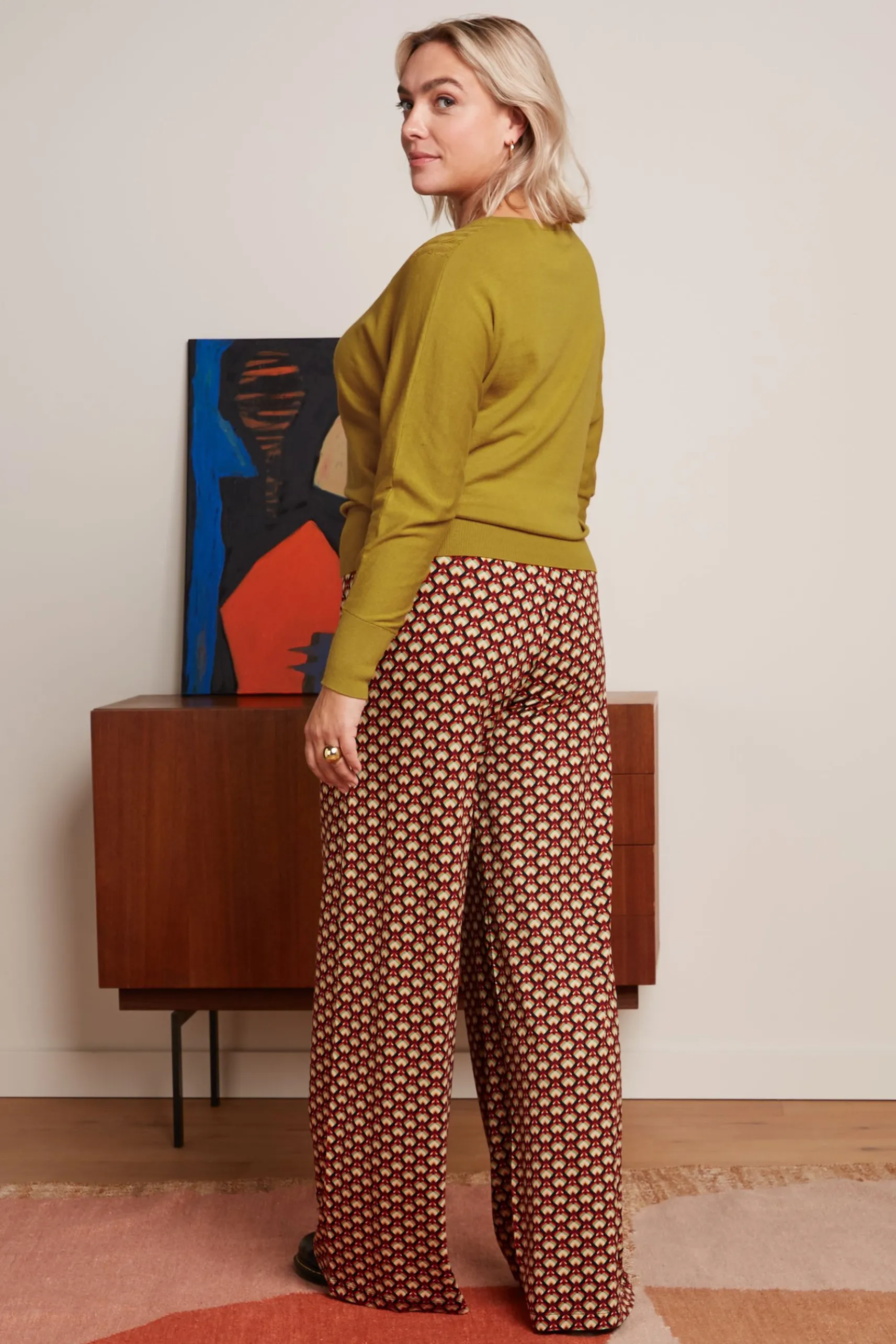 Border Palazzo Pants Valet