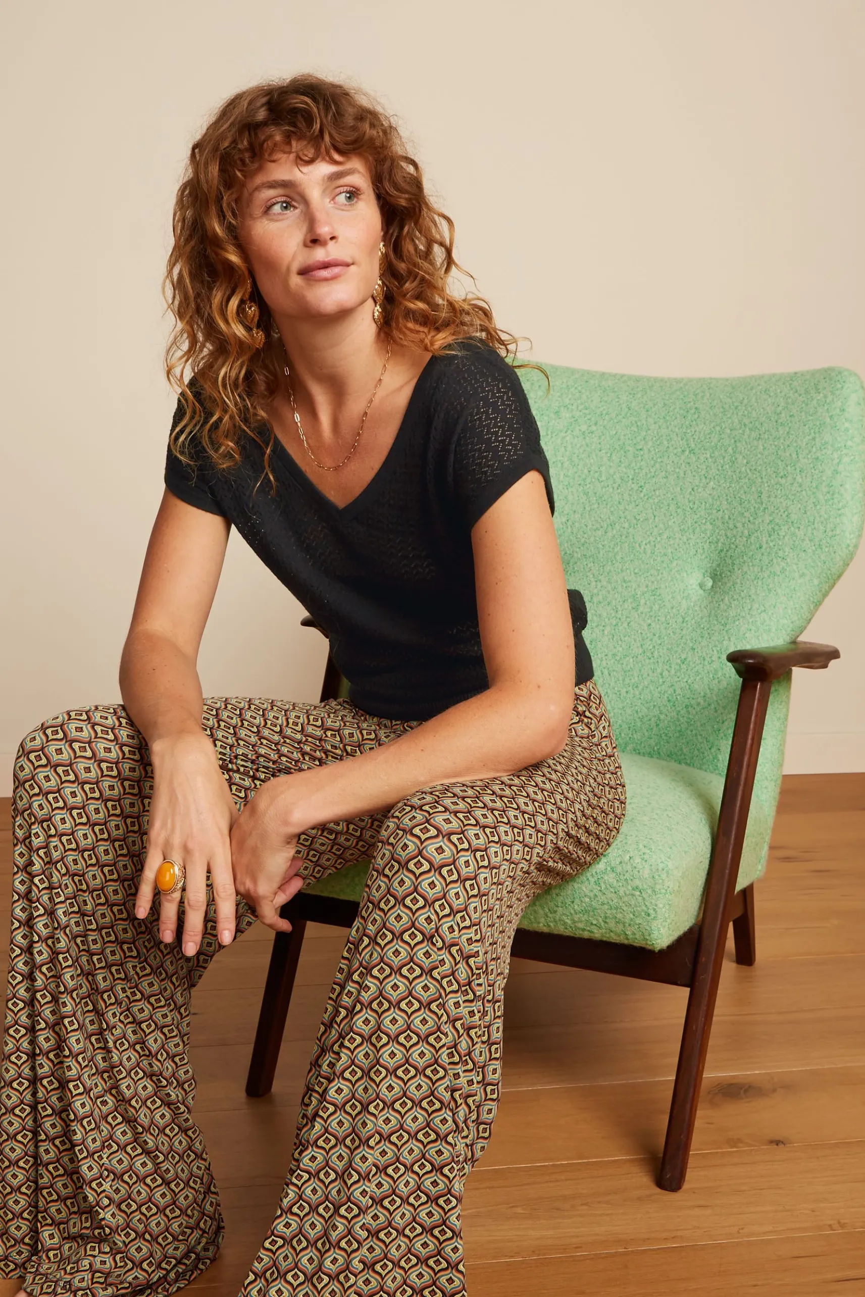 Border Palazzo Pants Smith