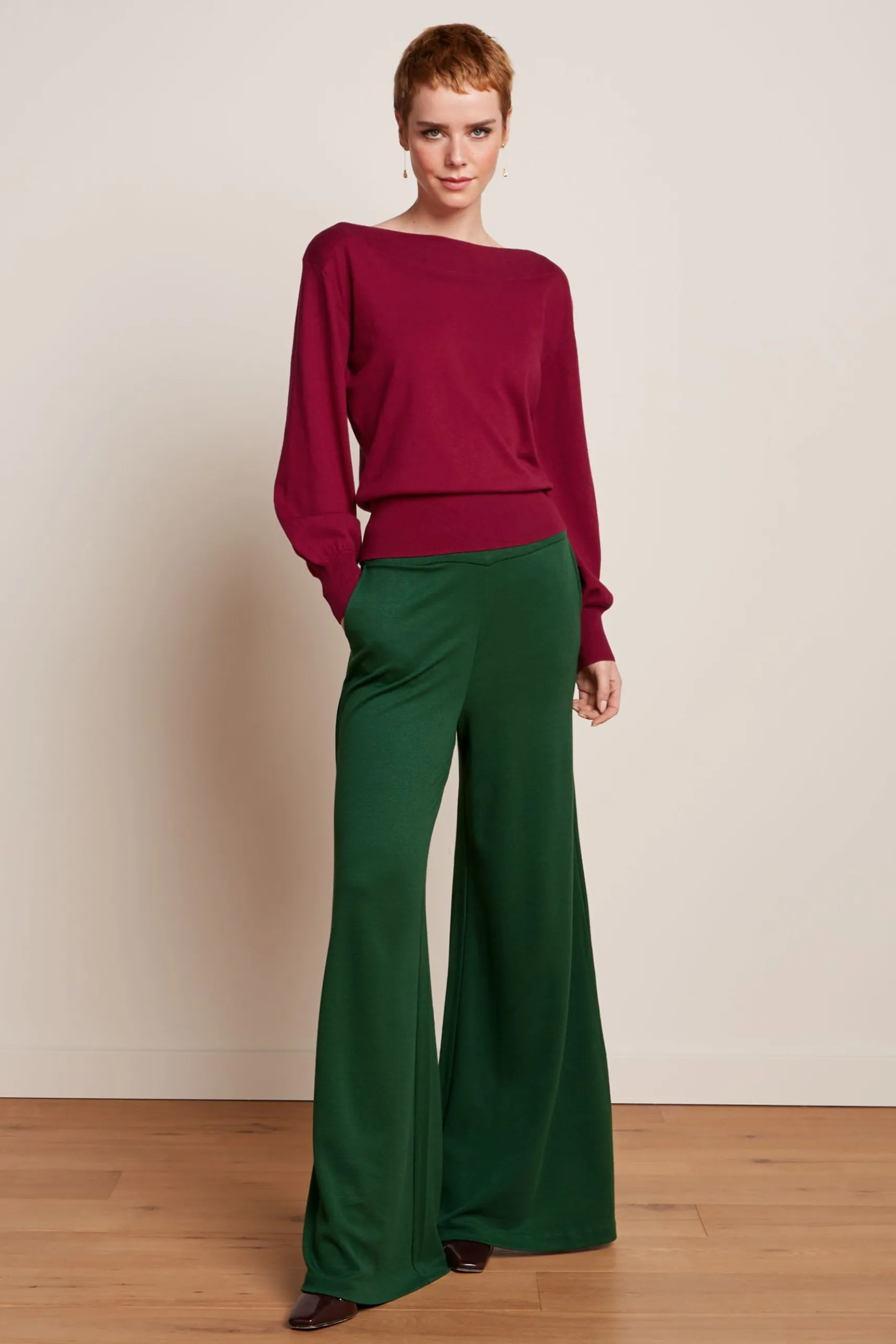 Border Palazzo Pants Milano Crepe