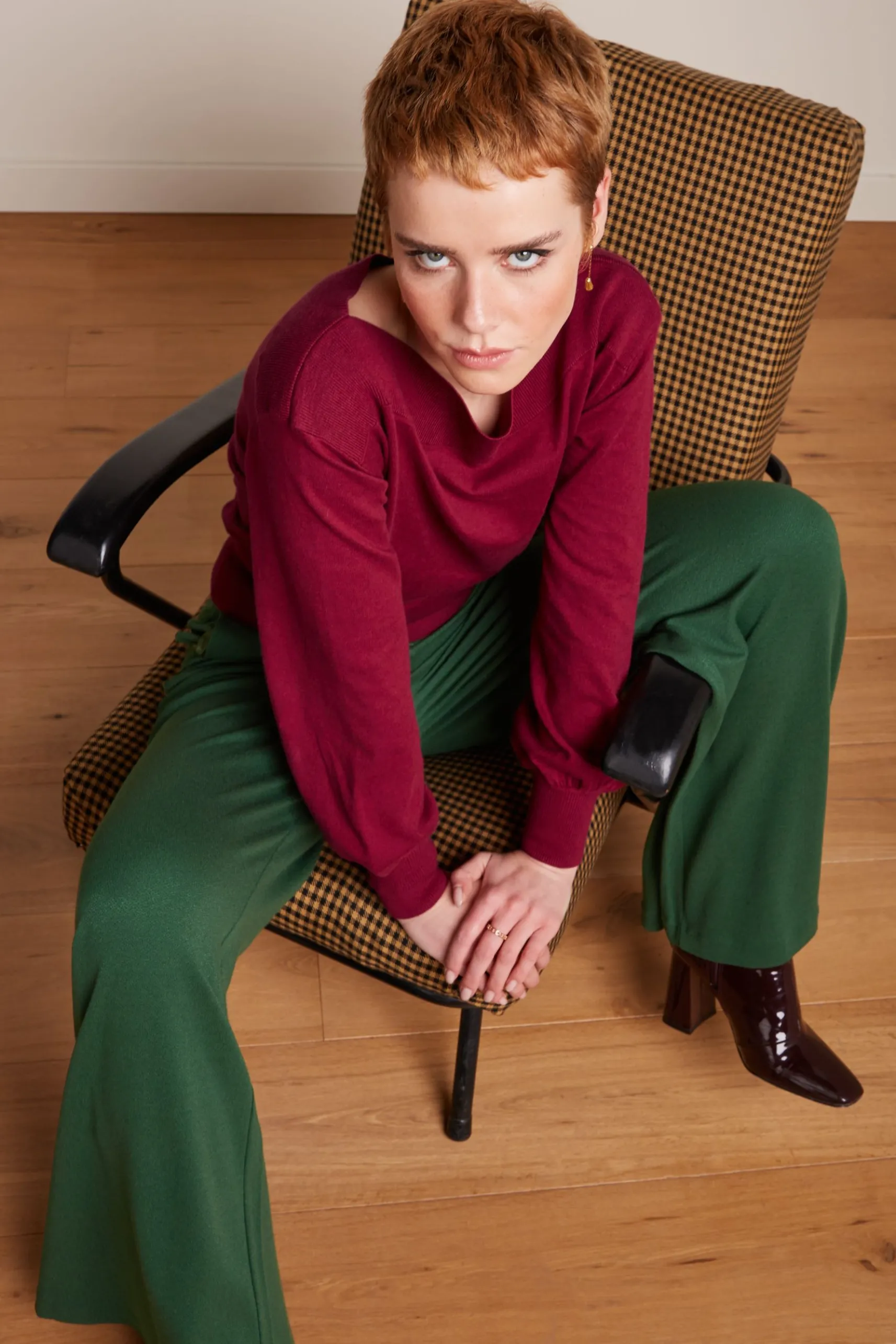 Border Palazzo Pants Milano Crepe