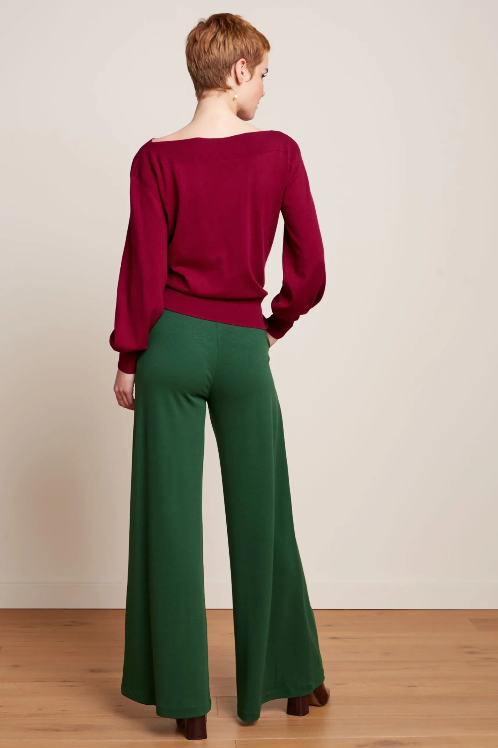 Border Palazzo Pants Milano Crepe