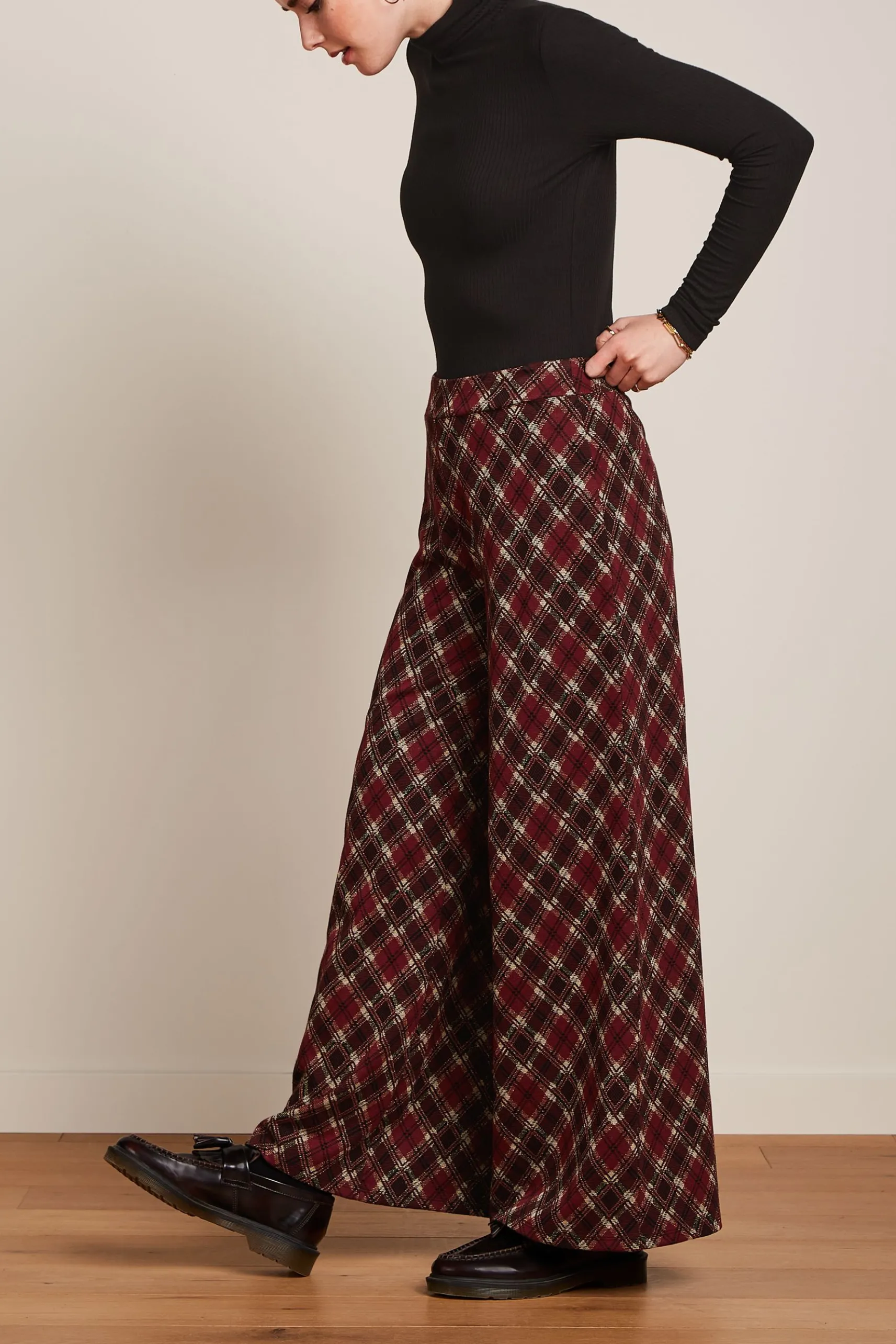 Border Palazzo Pants Riley Jacquard