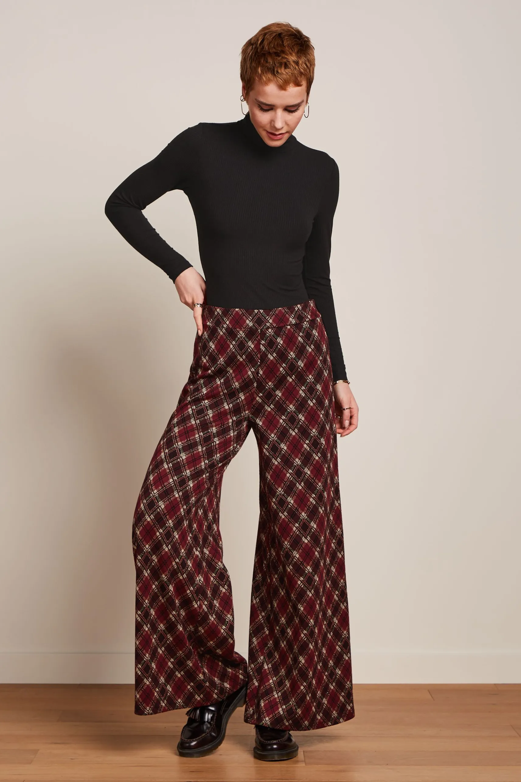 Border Palazzo Pants Riley Jacquard