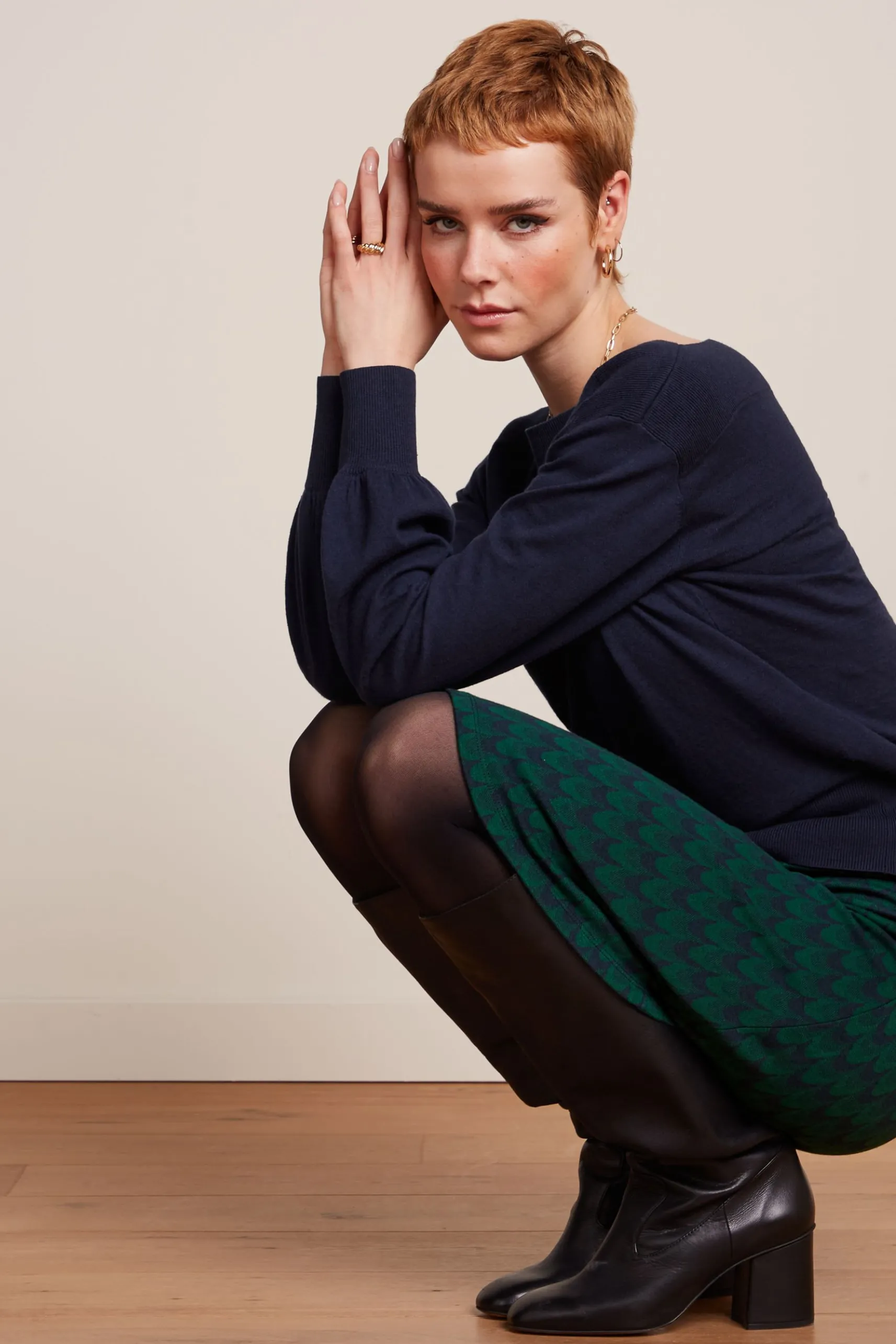 Border Skirt Duffy Jacquard