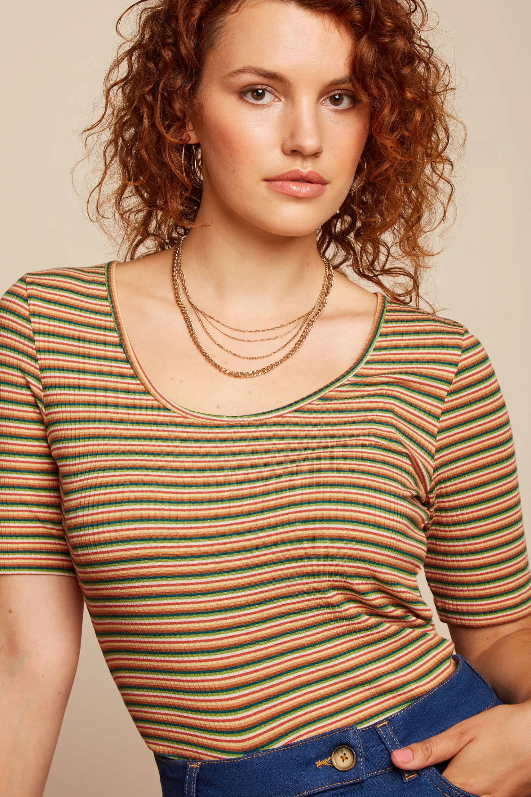 Carice Top Boxy Stripe