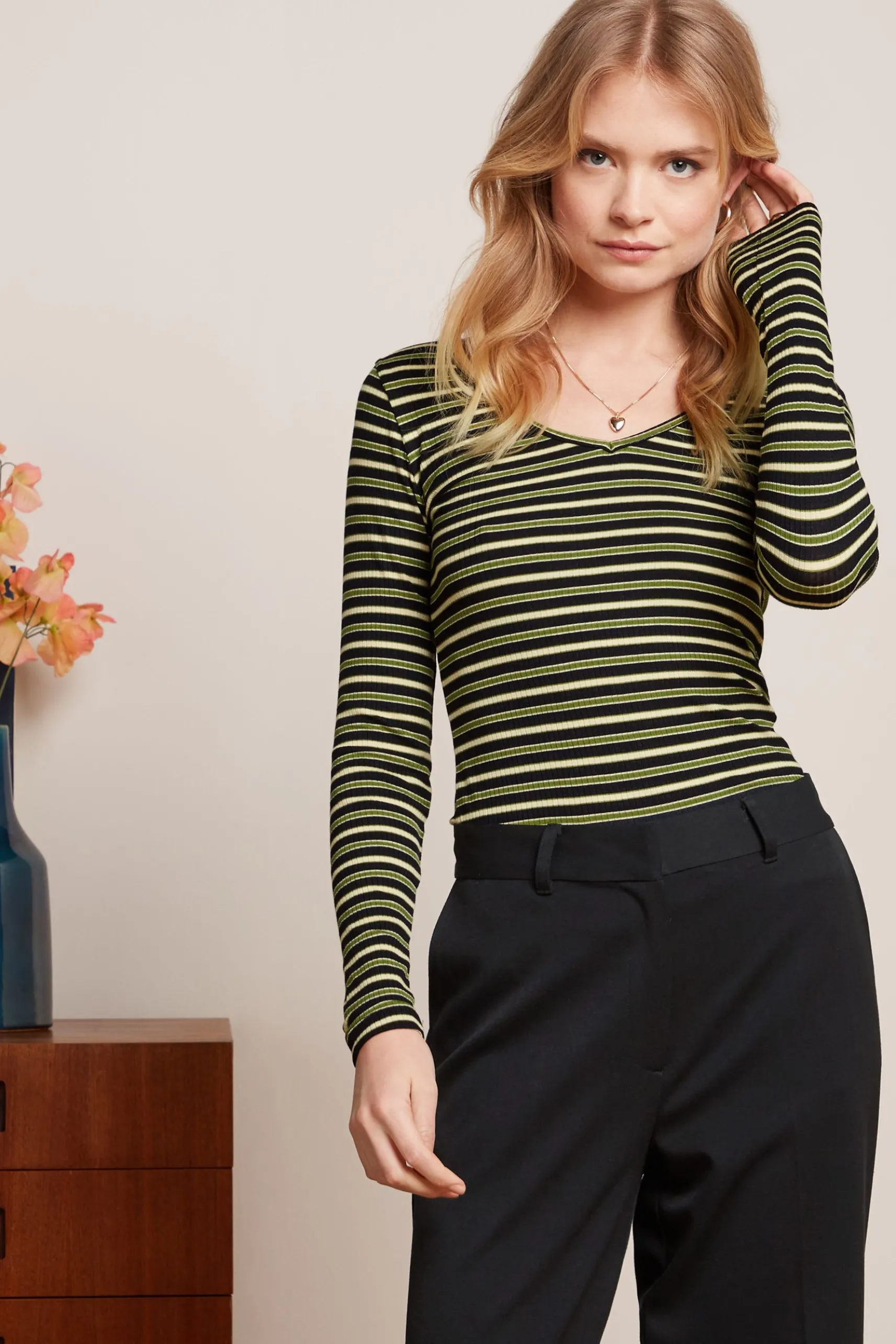 Carice V Top Pimm Stripe