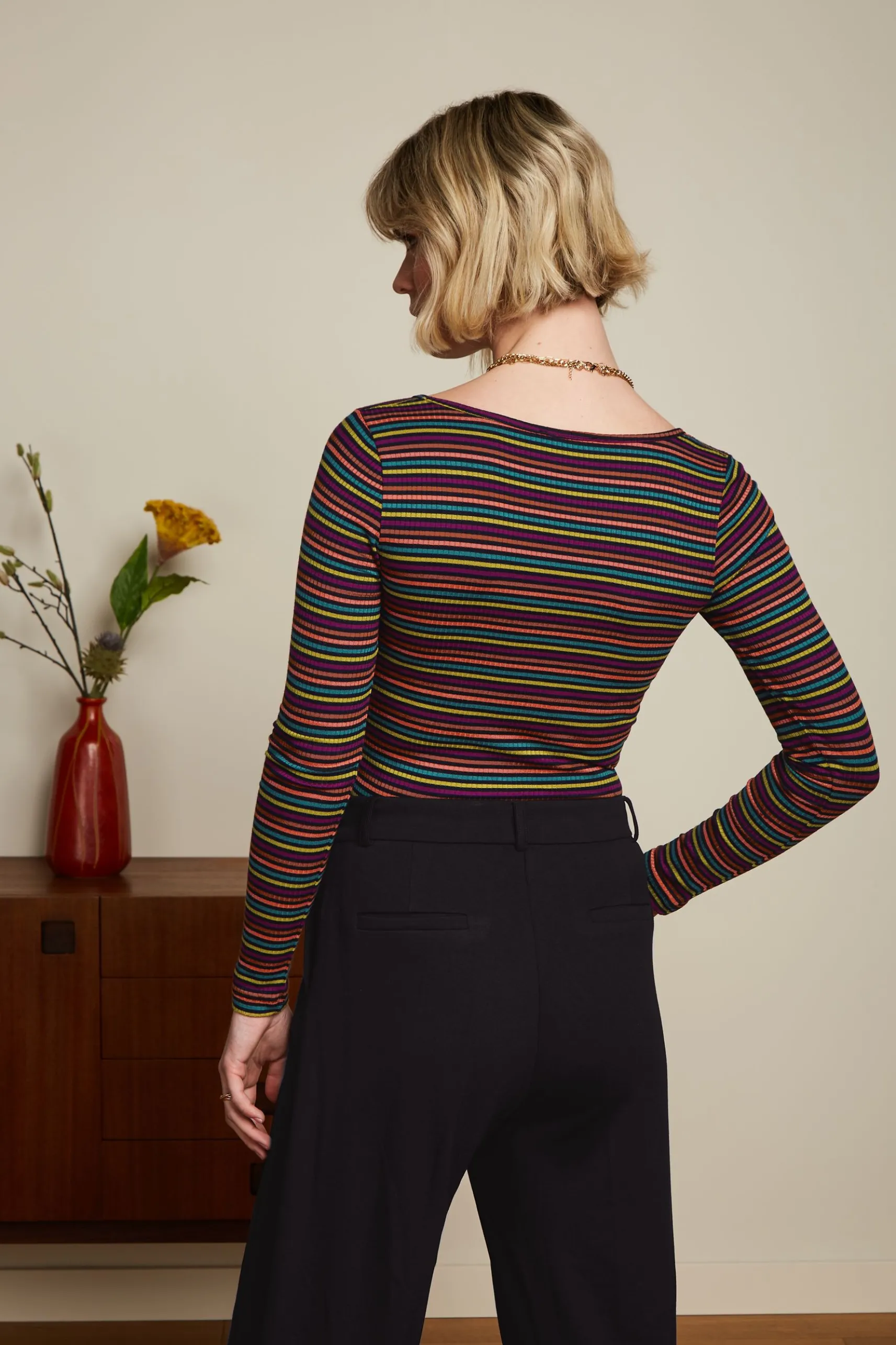 Carice V Top Rolla Stripe