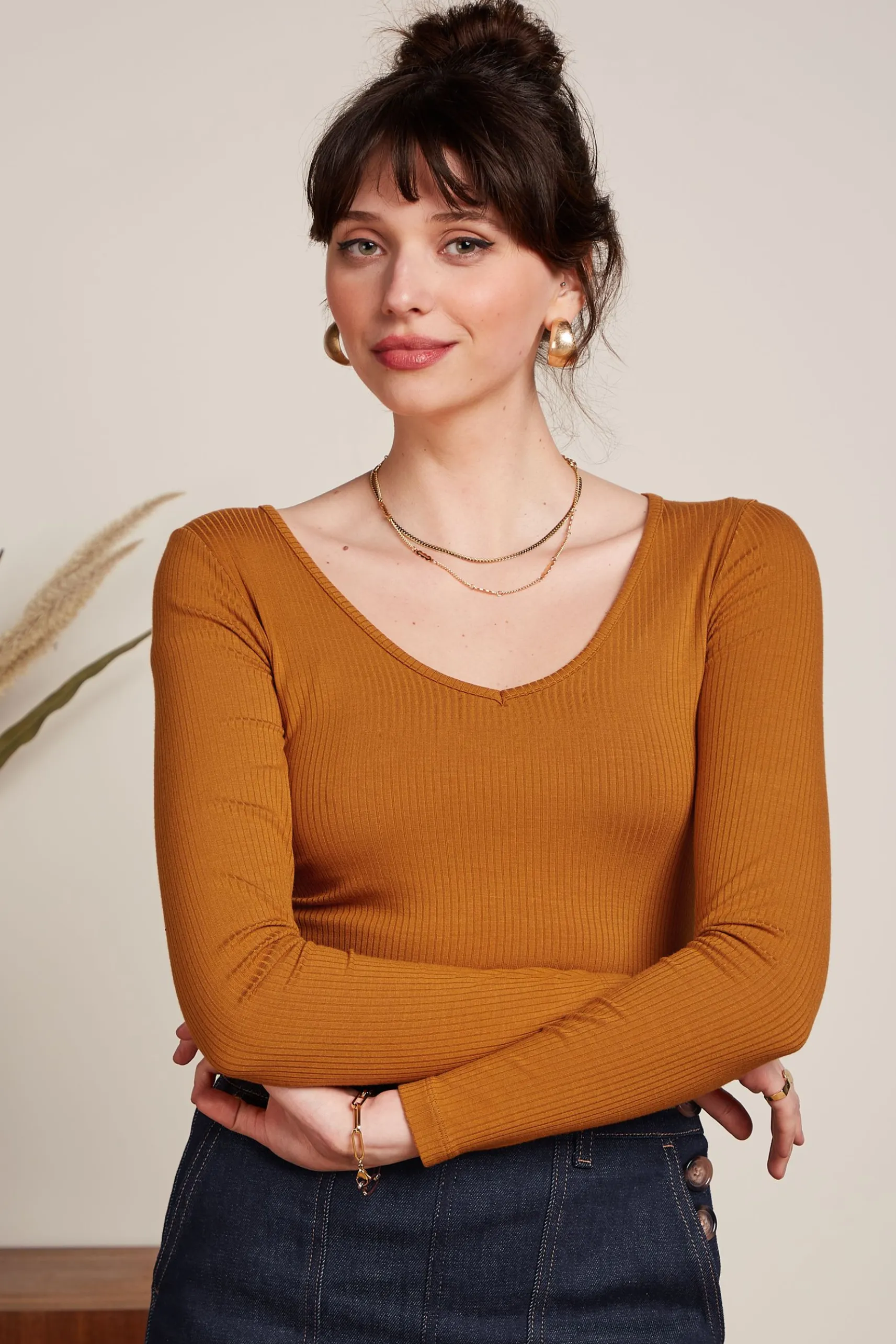 Carice V Top Uni Rib