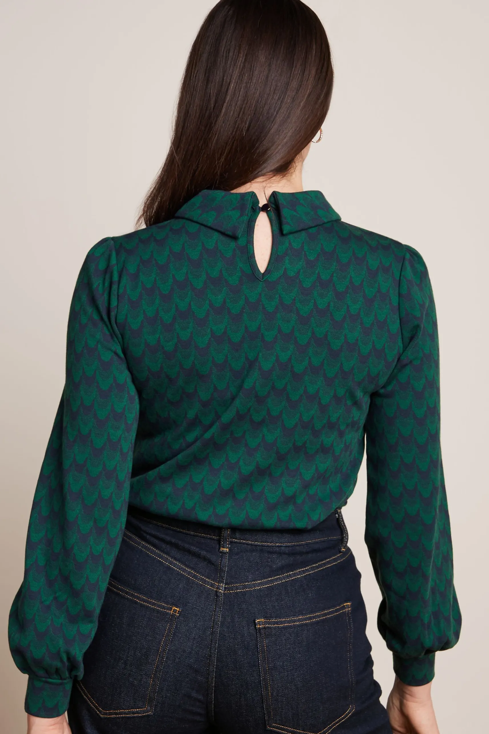 Dita Top Bell Sleeve Duffy Jacquard