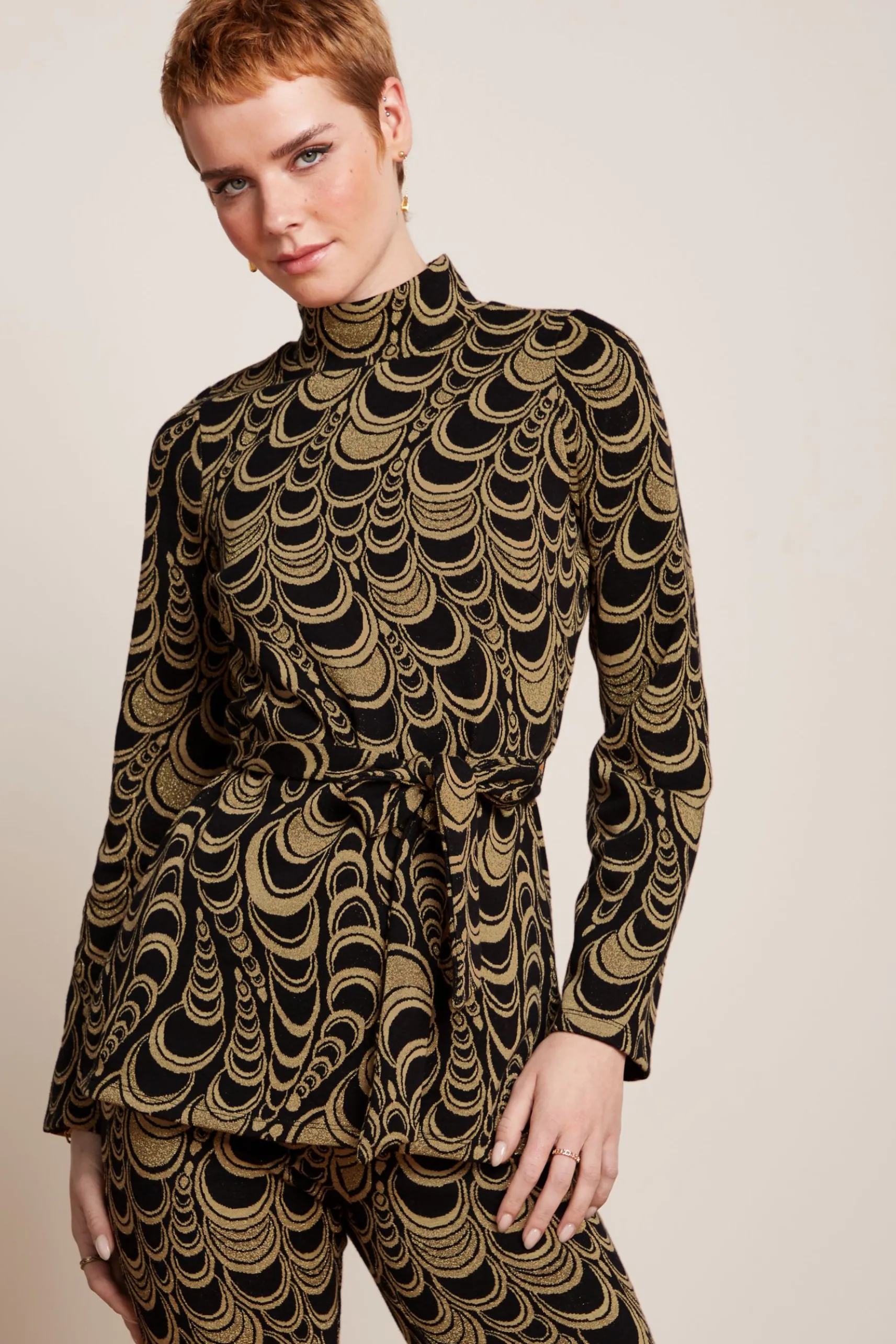 Heloise Tunic Top Bobbin Jacquard