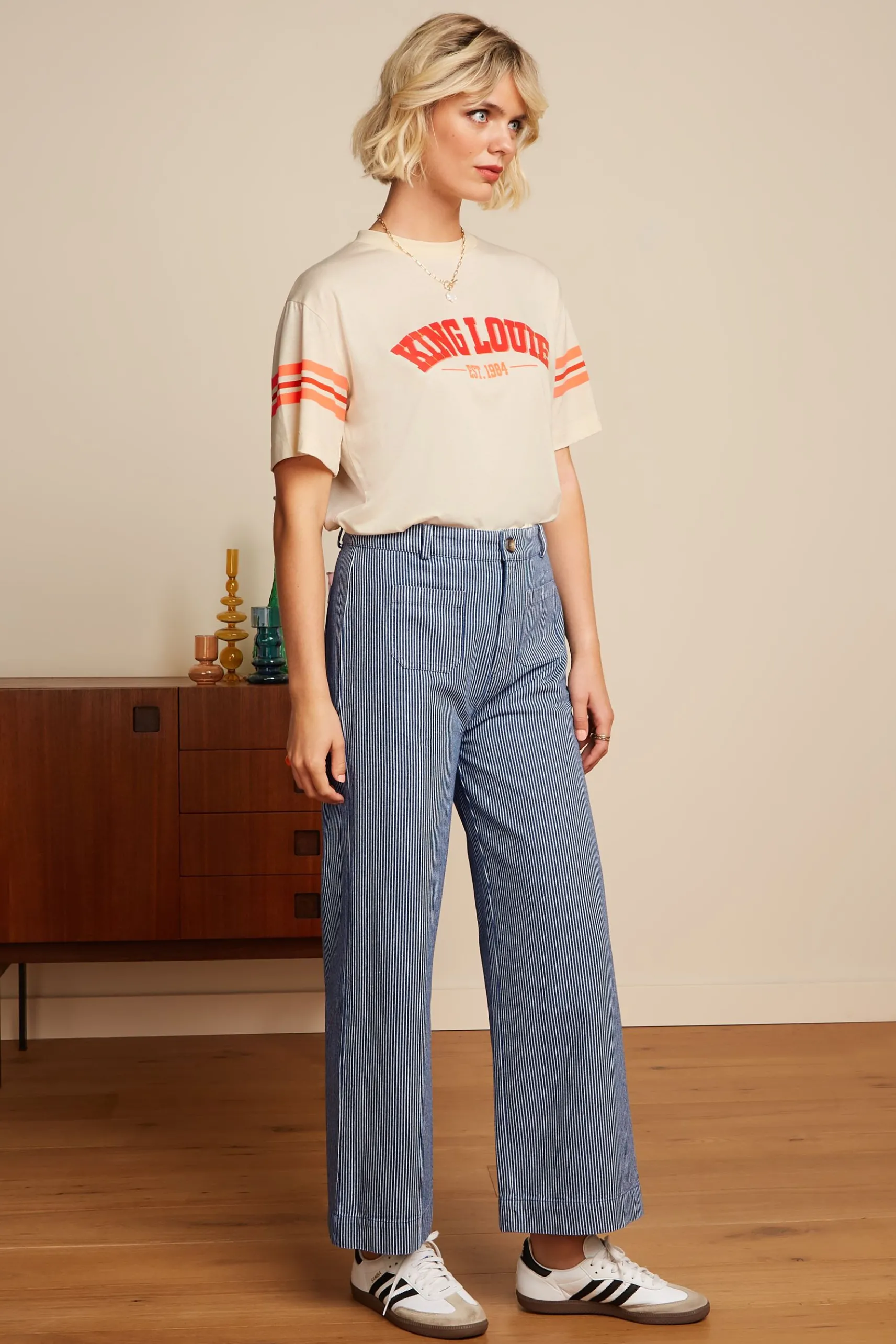 High Waist Pocket Pants Osei Stripe