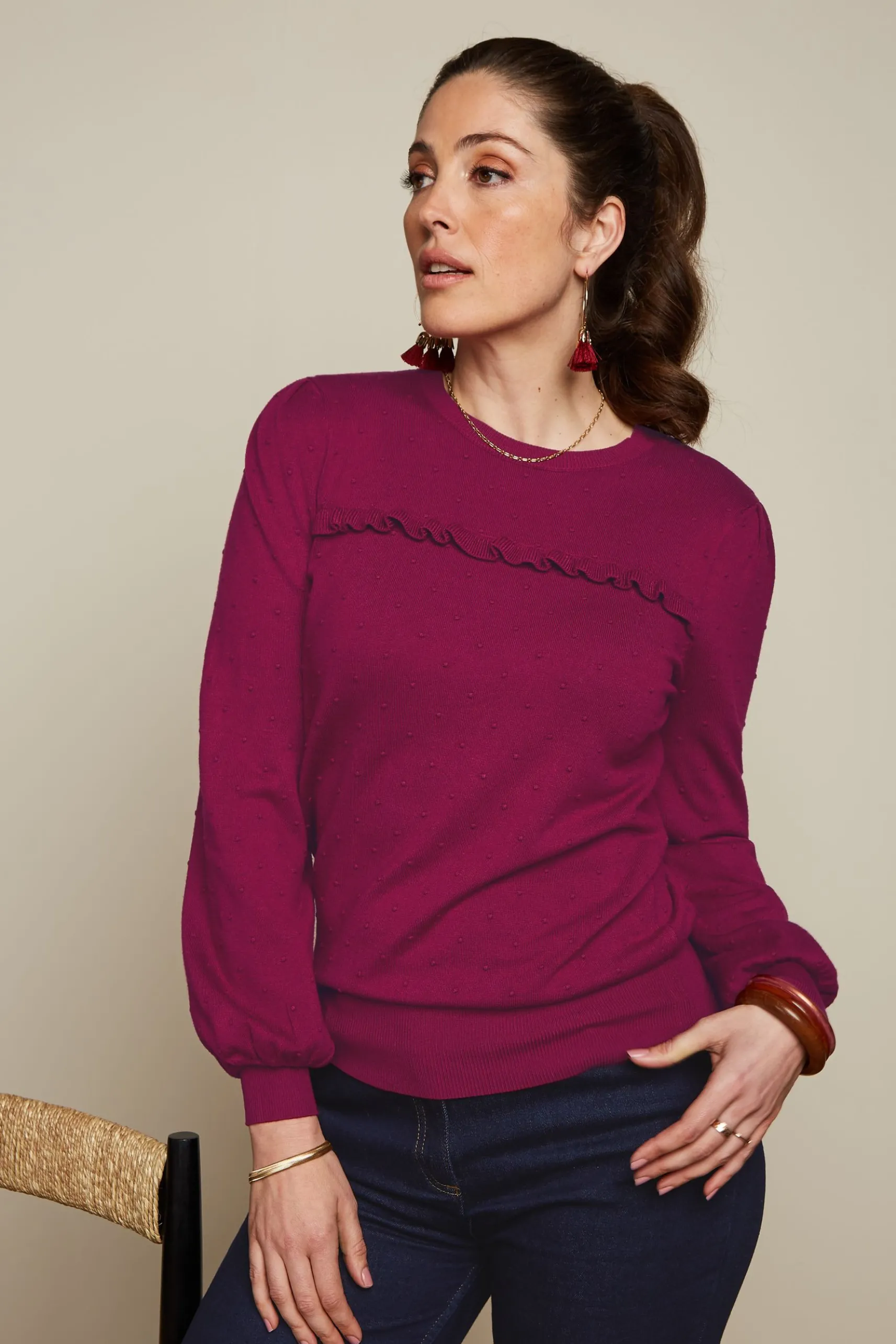 Jada Ruffle Top Droplet