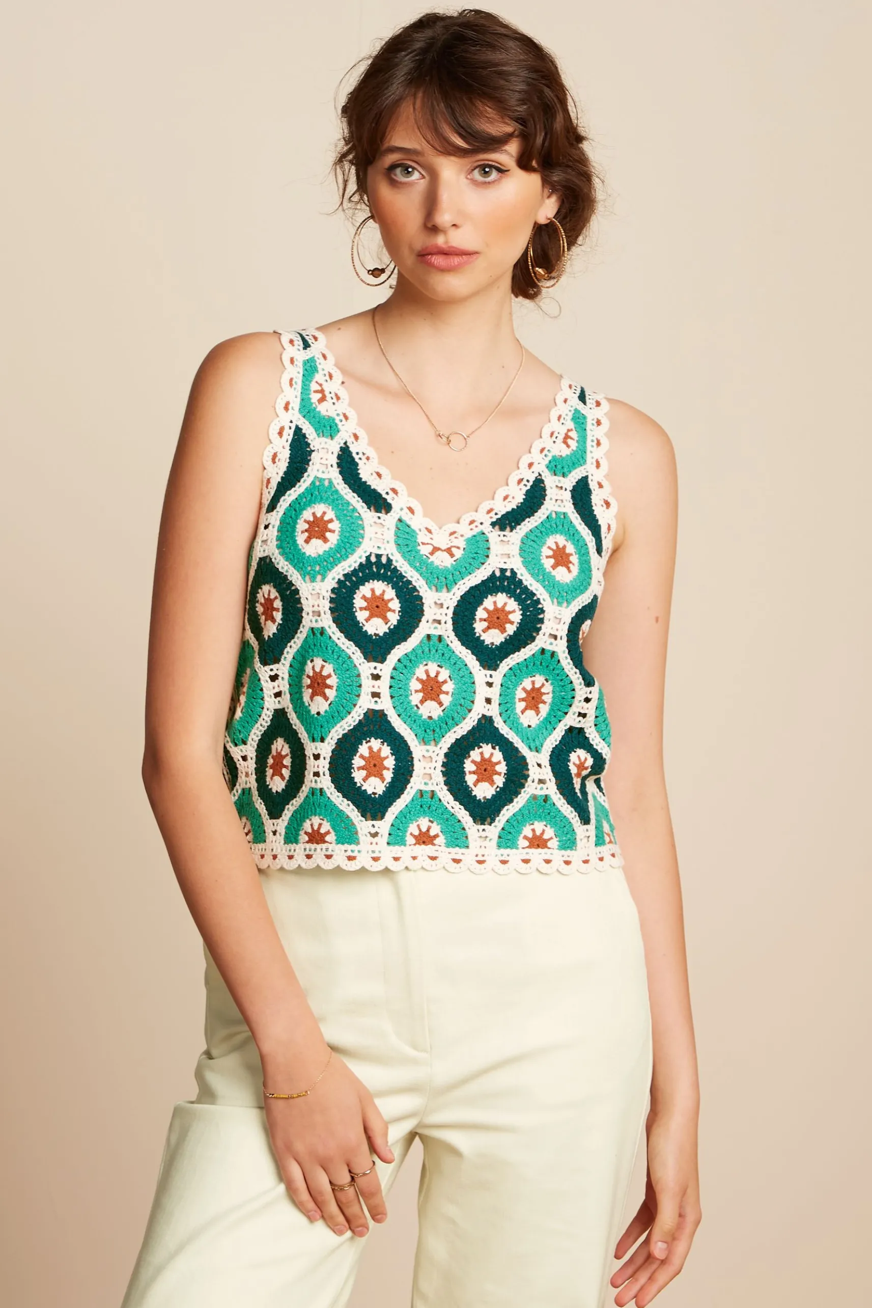 Janis Top Fray Crochet