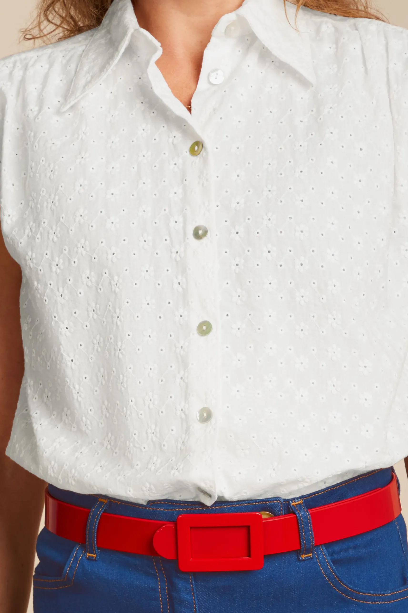 Remi Blouse Rosa Broderie Anglaise