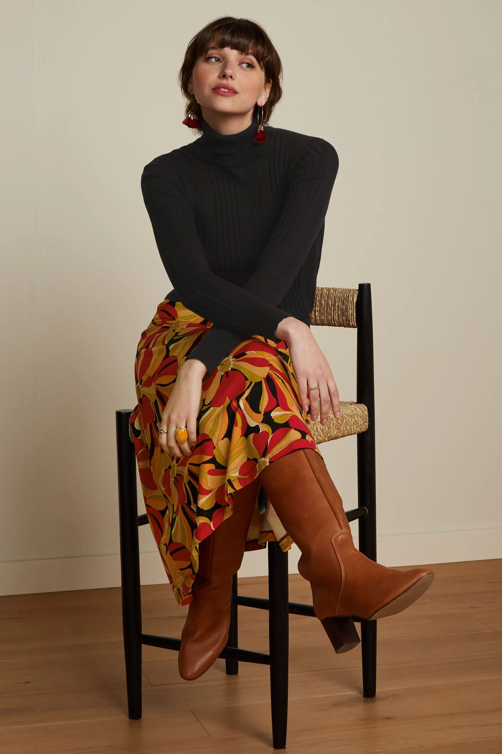 Rib Rollneck Top Club