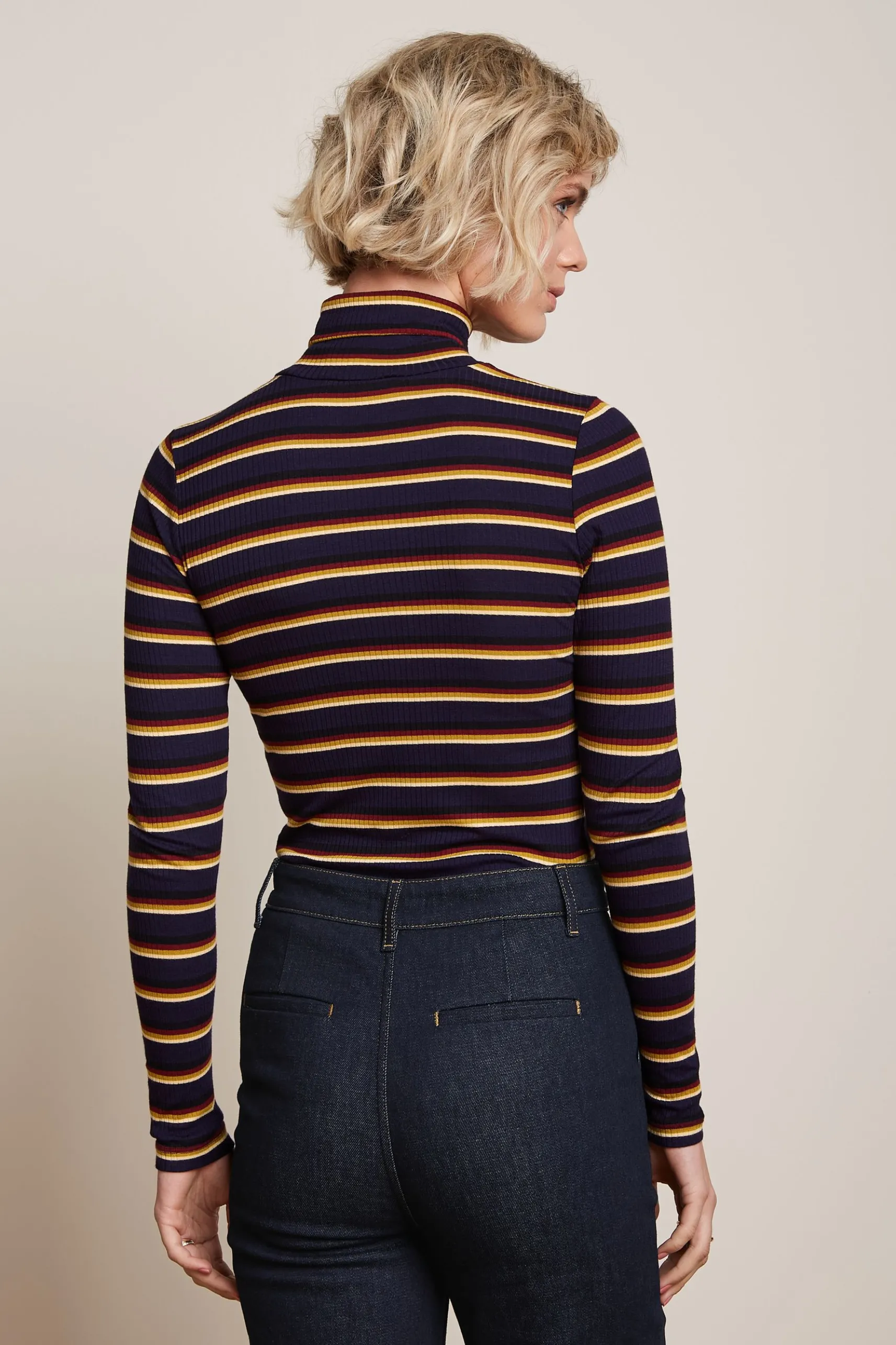Rollneck Top Century Stripe