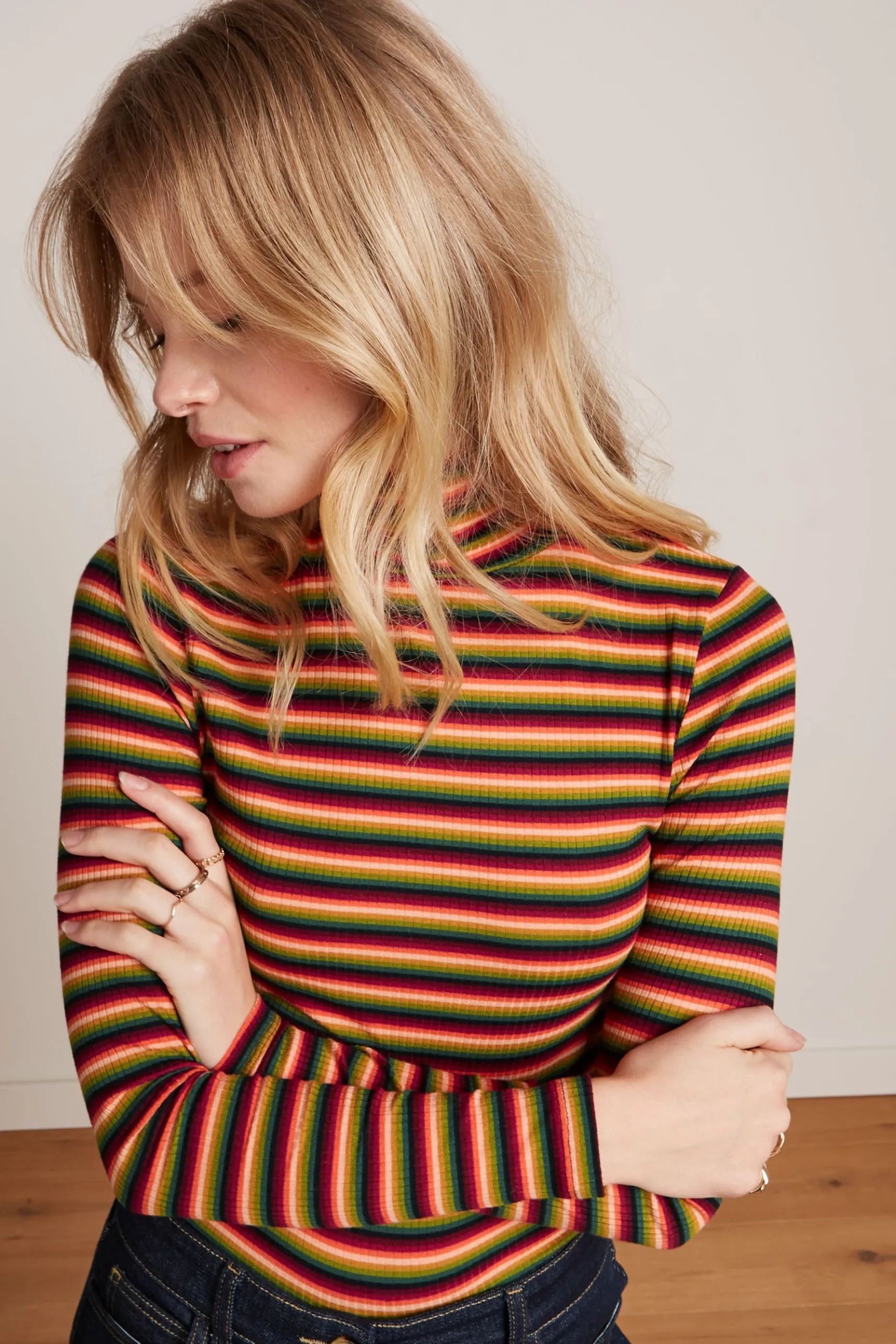 Rollneck Top Mimmi Stripe