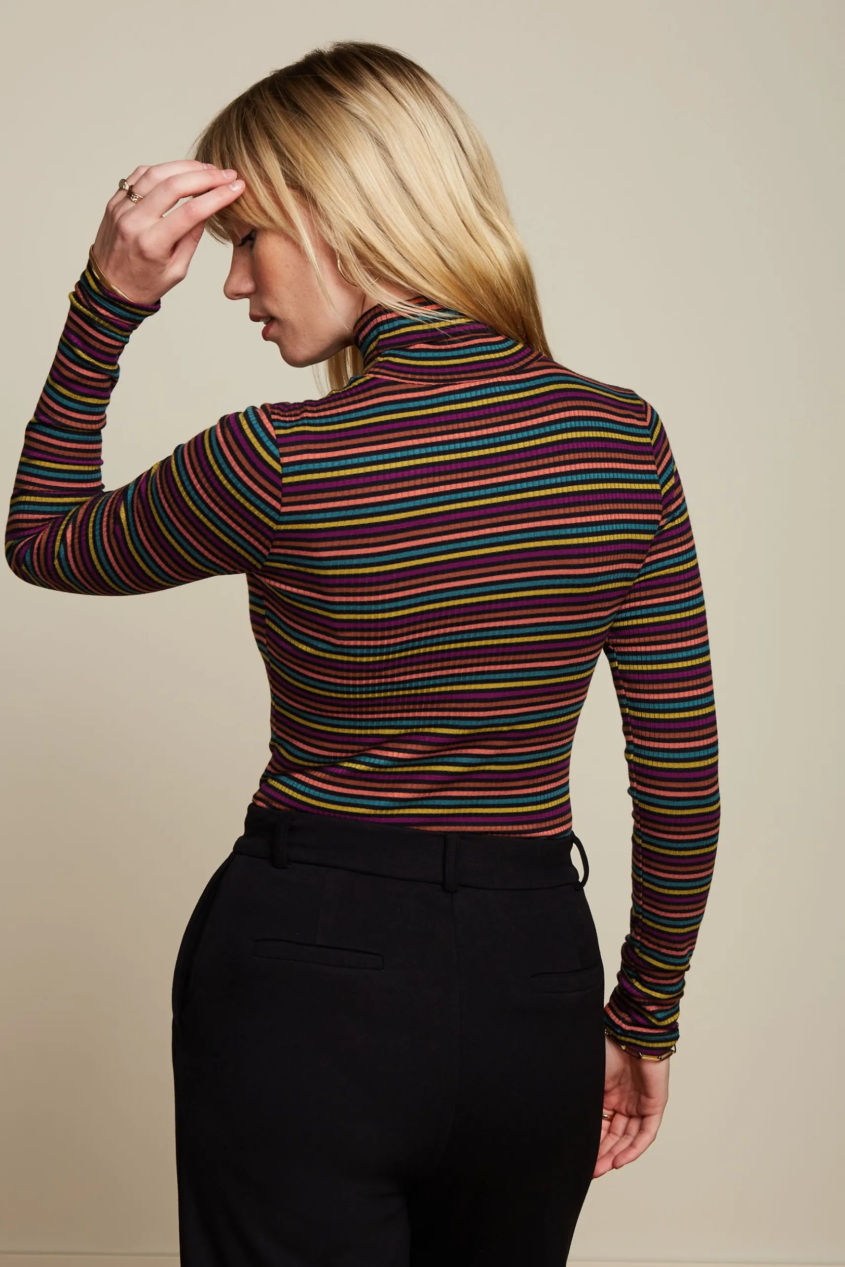 Rollneck Top Rolla Stripe