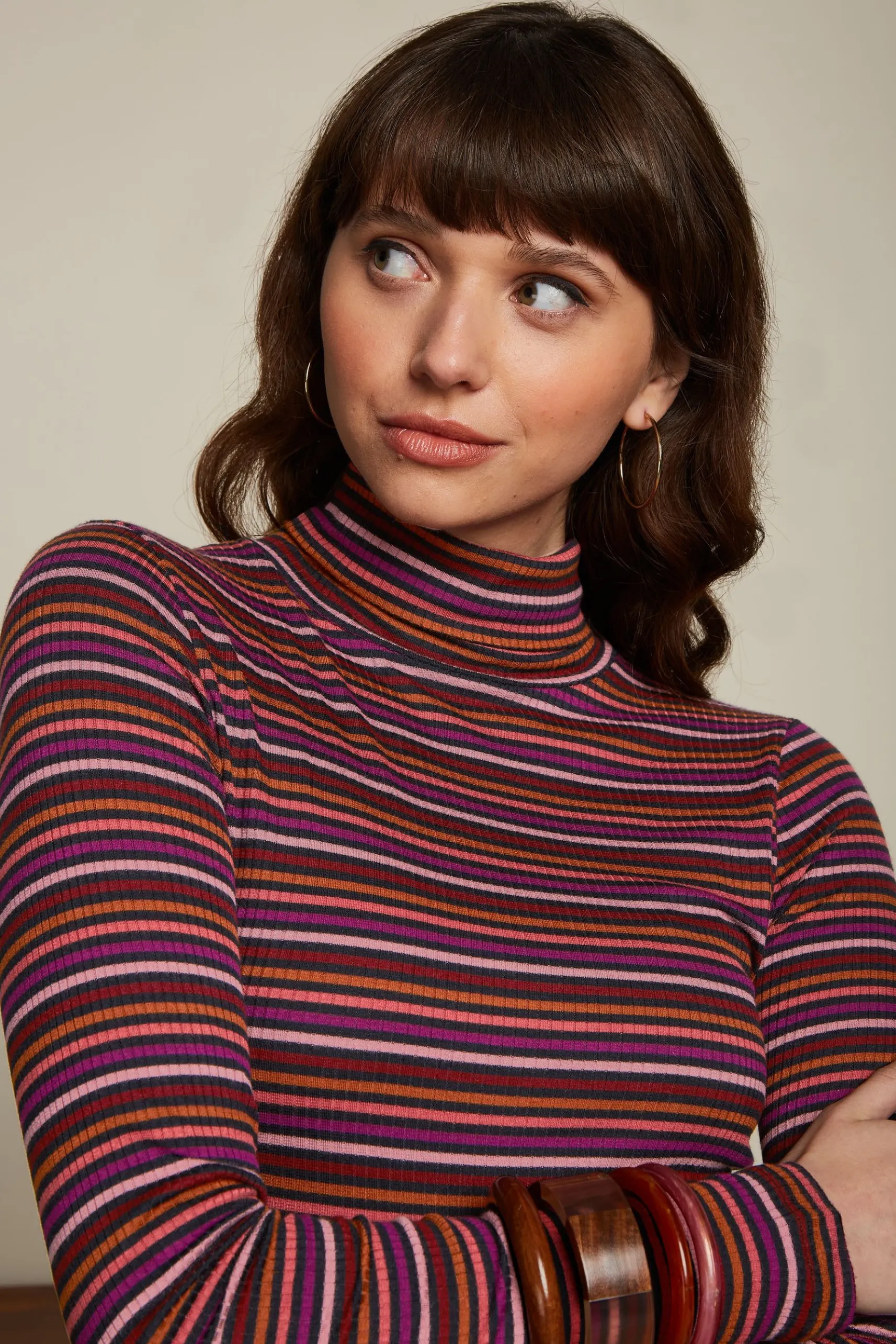 Rollneck Top Rolla Stripe