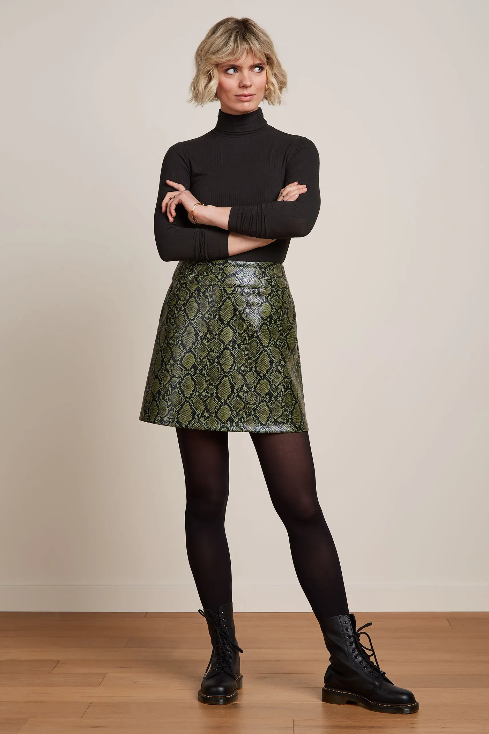 Rollneck Top Uni Rib