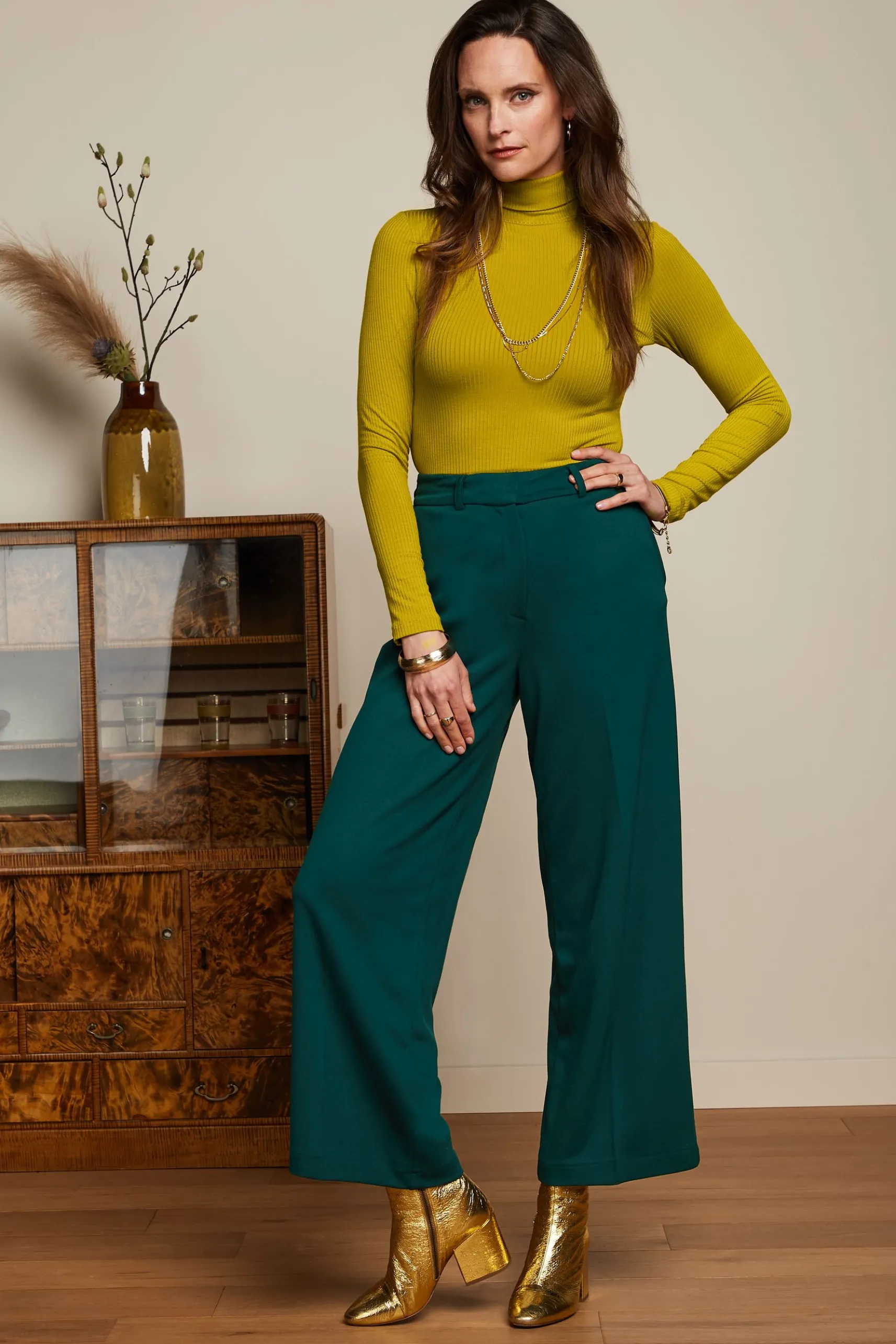 Rollneck Top Uni Rib