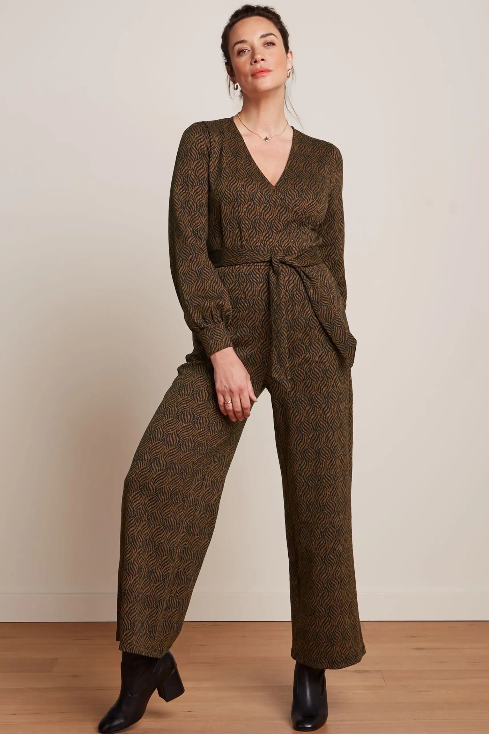 Zita Jumpsuit Ruby Jacquard