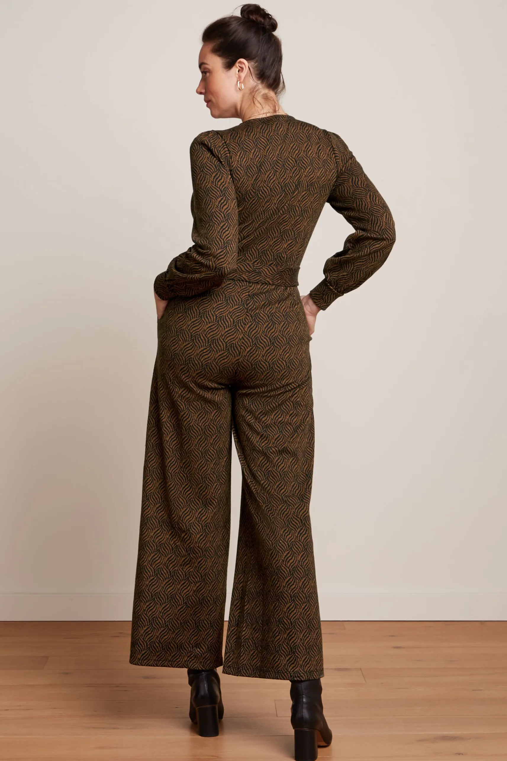 Zita Jumpsuit Ruby Jacquard